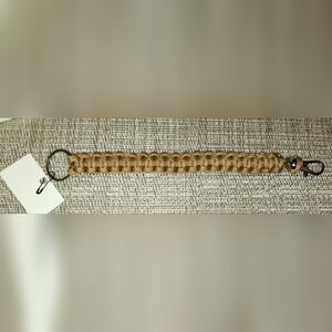 Hand Crafted Brown/gold Paracord  Braided Key Chain -Unisex